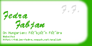 fedra fabjan business card